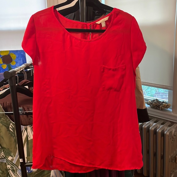 Banana Republic Factory Tops - Banana Republic factory red work blouse XL